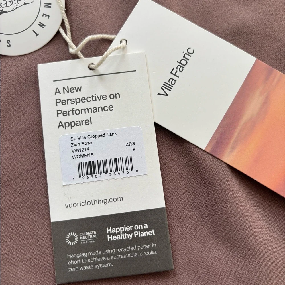 Vuori Villa Cropped V-Neck Sleeveless Tank Top S NWT - Picture 6 of 10